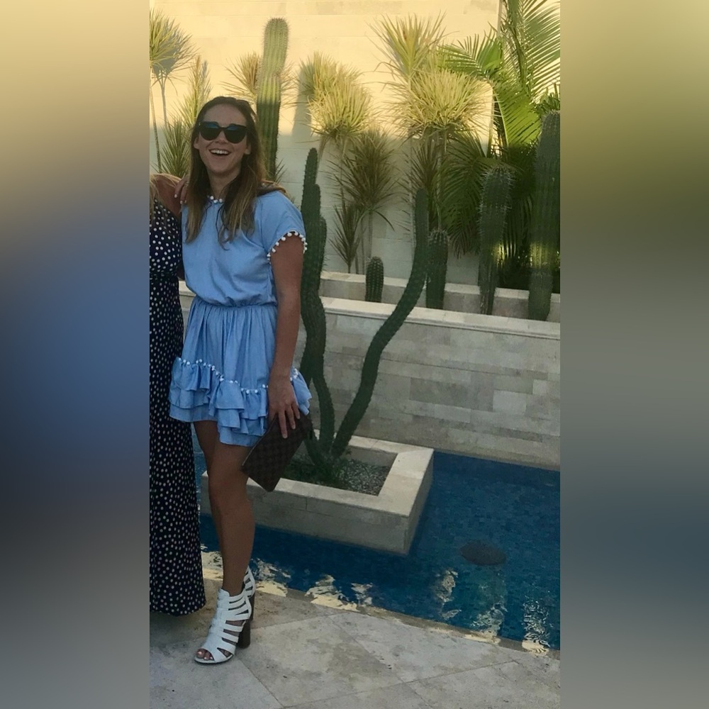 Peixoto Pom Pom mini dress